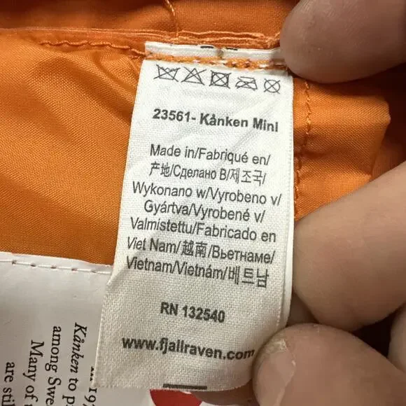 Fjallraven Kanken Mini Backpack Spicy Orange 5-Pocket Everyday Outdoor Pack - Picture 10 of 15